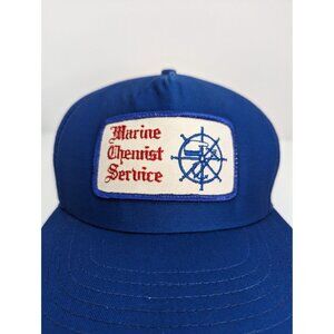 Marine Chemist Service Patch Logo Men Blue Adjustable Snapback Cap Hat